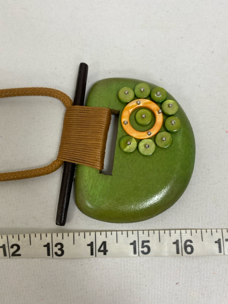 Green Dog Brown/Gold Necklace