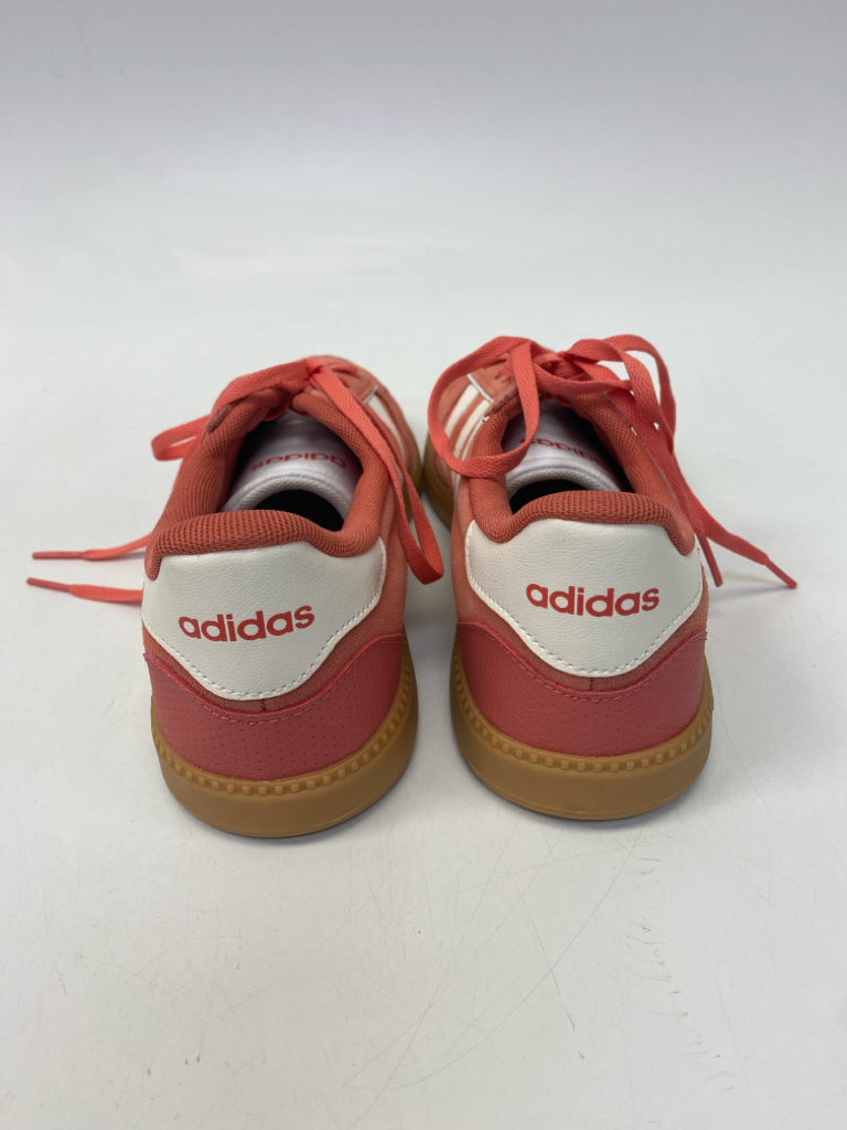 Adidas  Size 8.5 Coral White Lace-up Sneakers