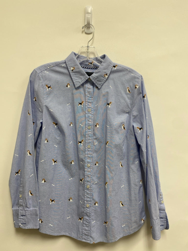 Talbots Size S Blue Dogs Ladies Top