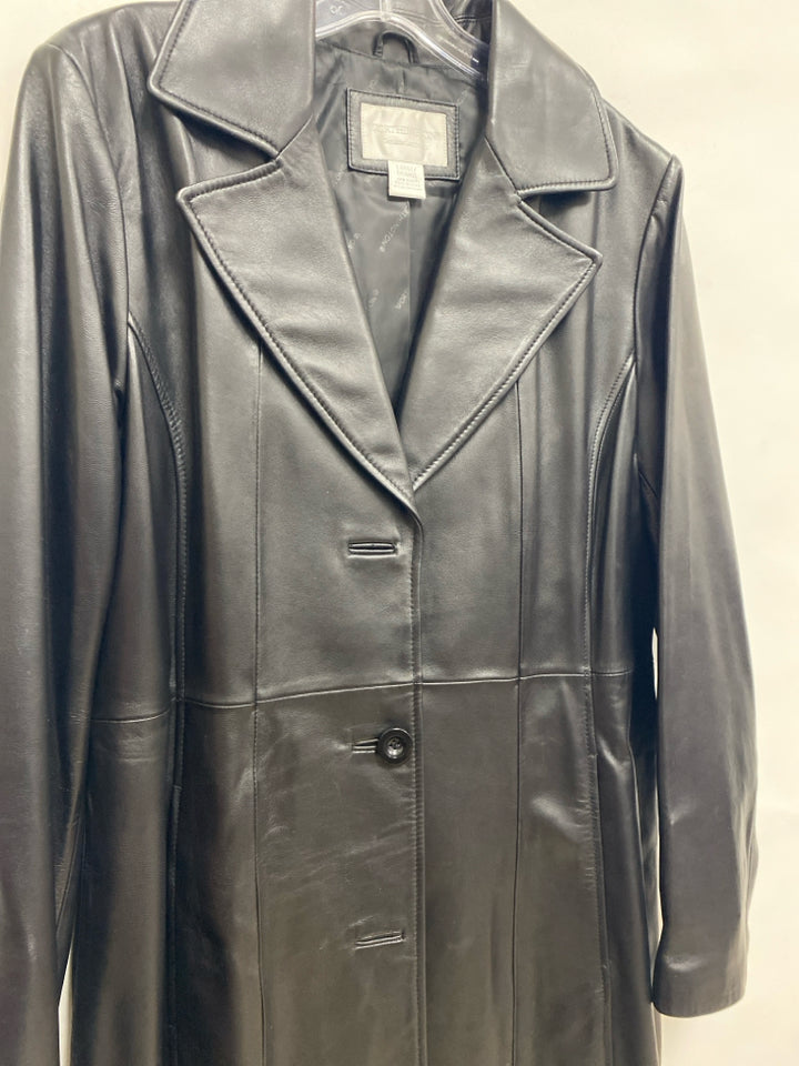 Worthington Size L Black Lamb Skin Ladies Jacket
