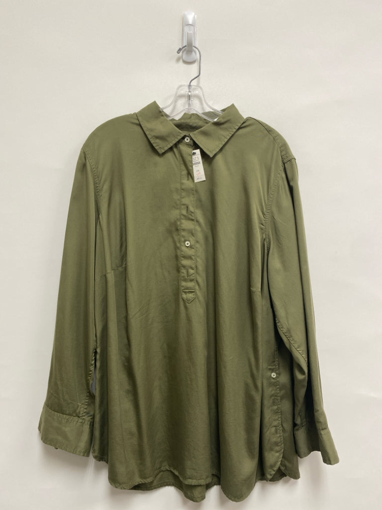 NWT Talbots  SIZE  2X Olive Green Plus Size Top
