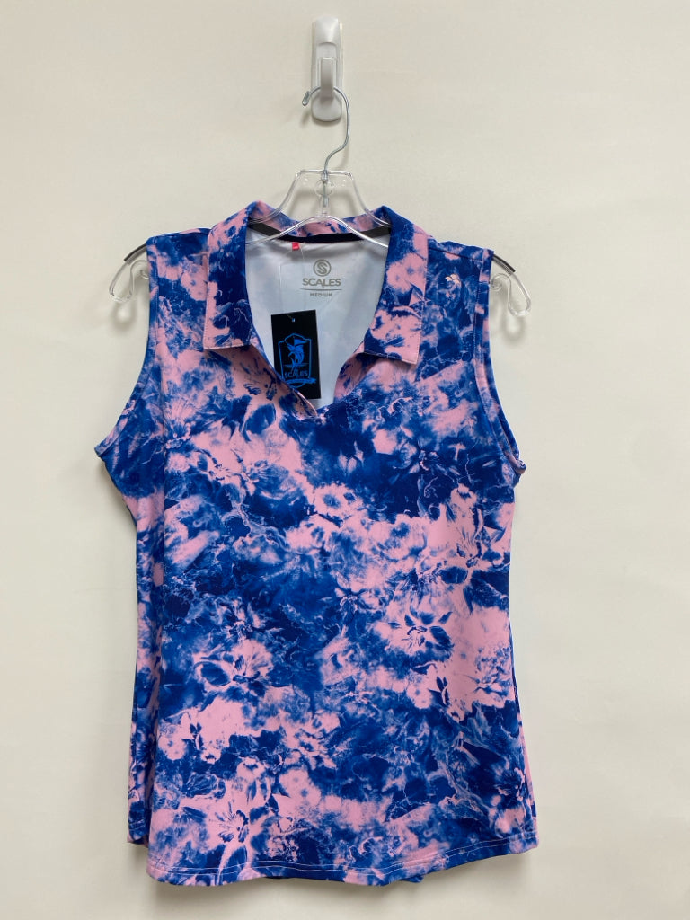 NWT Size M Pink/Blue Tie Dye Sleeveless Ladies Top