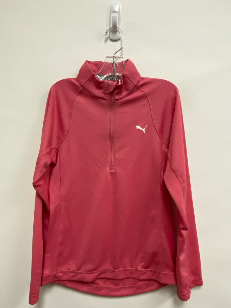Puma SIZE L Pink Quarter Zip Girl&