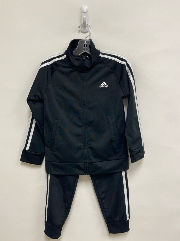 Adidas SIZE S Black White Stripes Joggers Girl&