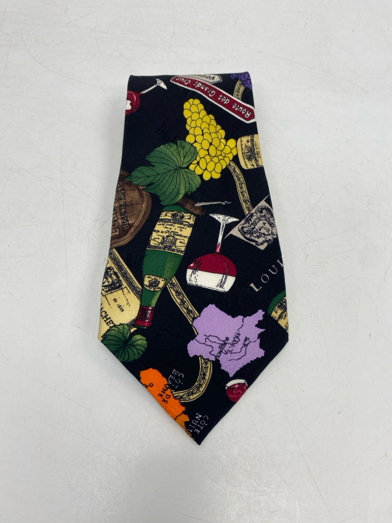 Nicole Miller Black Multi Color Wine Men&