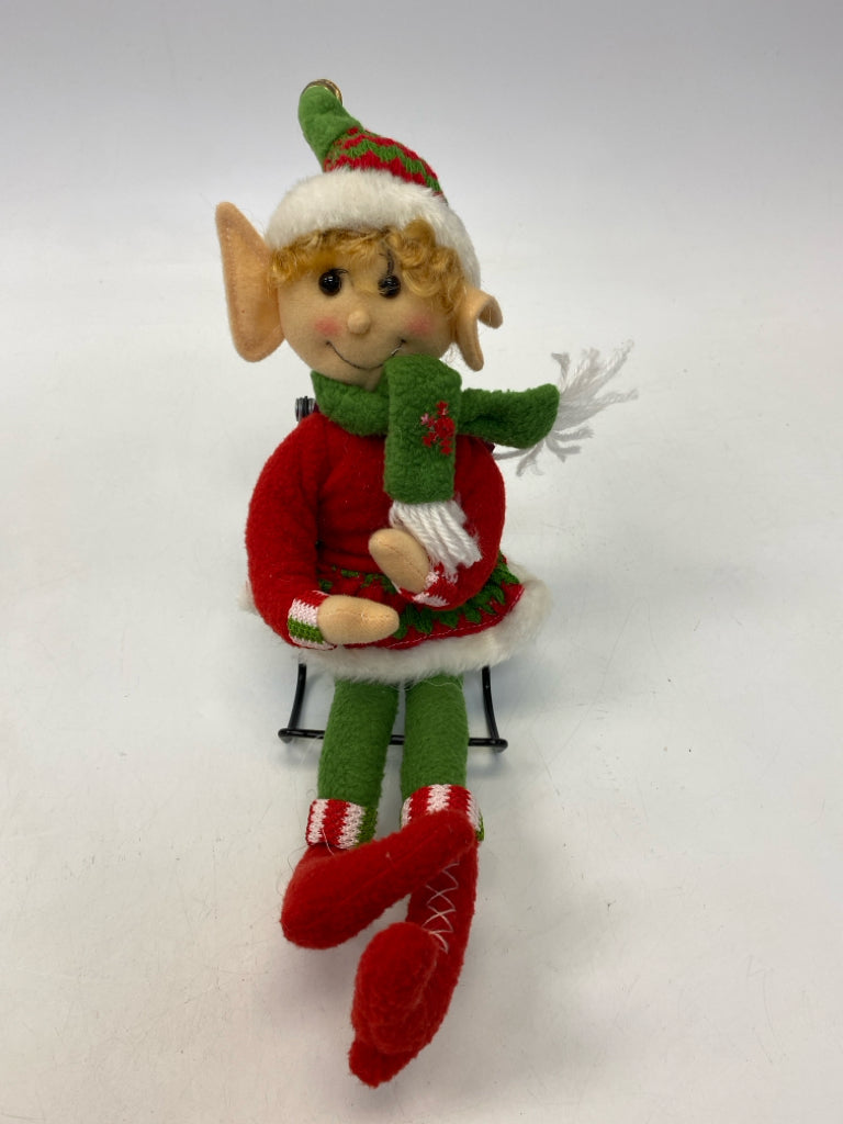 Green/White Red Stuffed Fabric Christmas