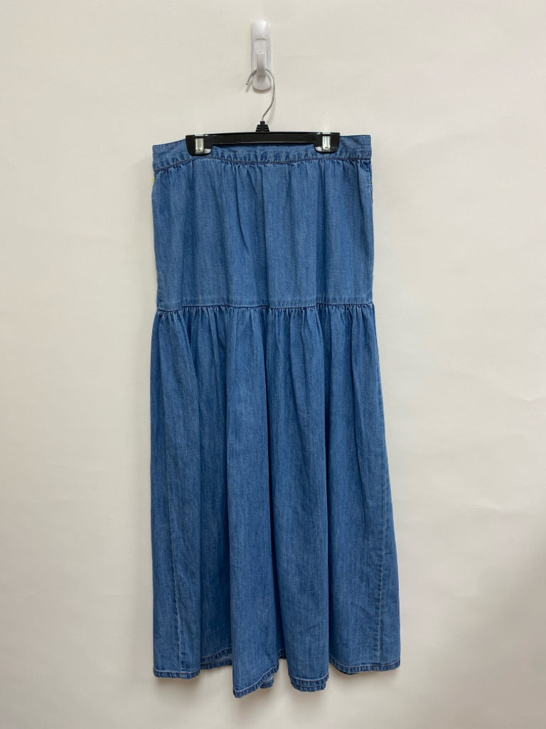 Size S Blue Maxi Chambray Ladies Skirt