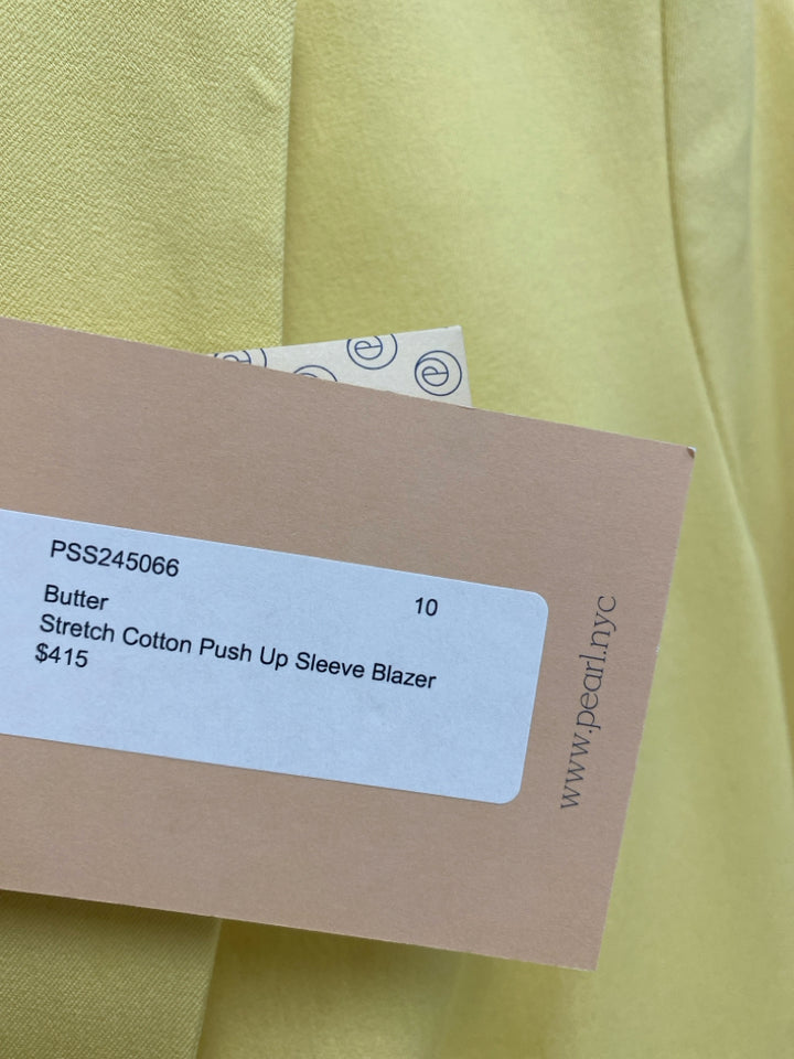 NWT PEARL BY LELA ROSE Size 10 Yellow Wide Leg Ladies 2pc Pant Set