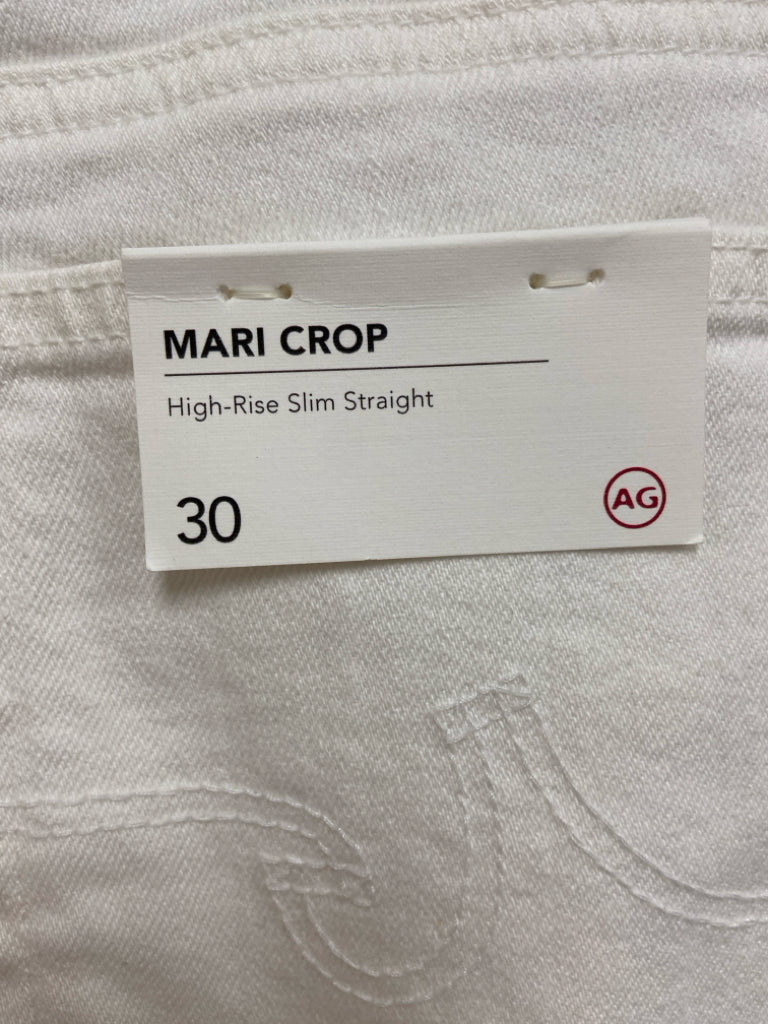 NWT Adriano Goldschmied Size 30 White Cropped Ladies Jeans