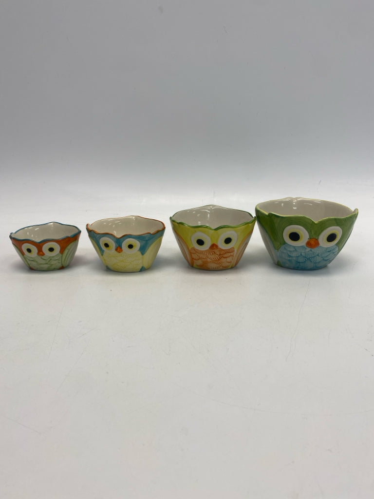 Pier 1 Multi Color Owl Measuring Cups