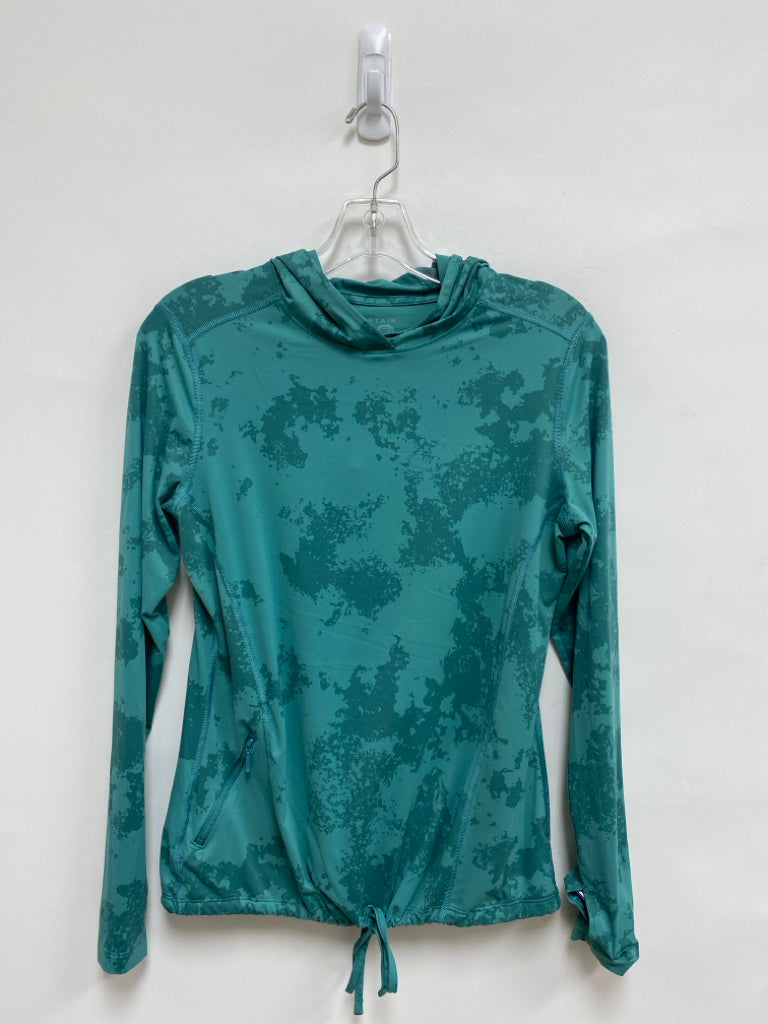 Mountain Hardwear Size XS Aqua Seafoam Print Hooded Ladies Top
