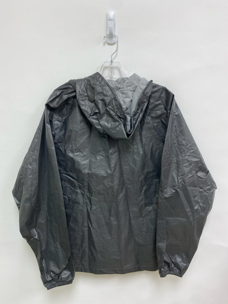 Size M Charcoal Hooded Zip Down Ladies Jacket