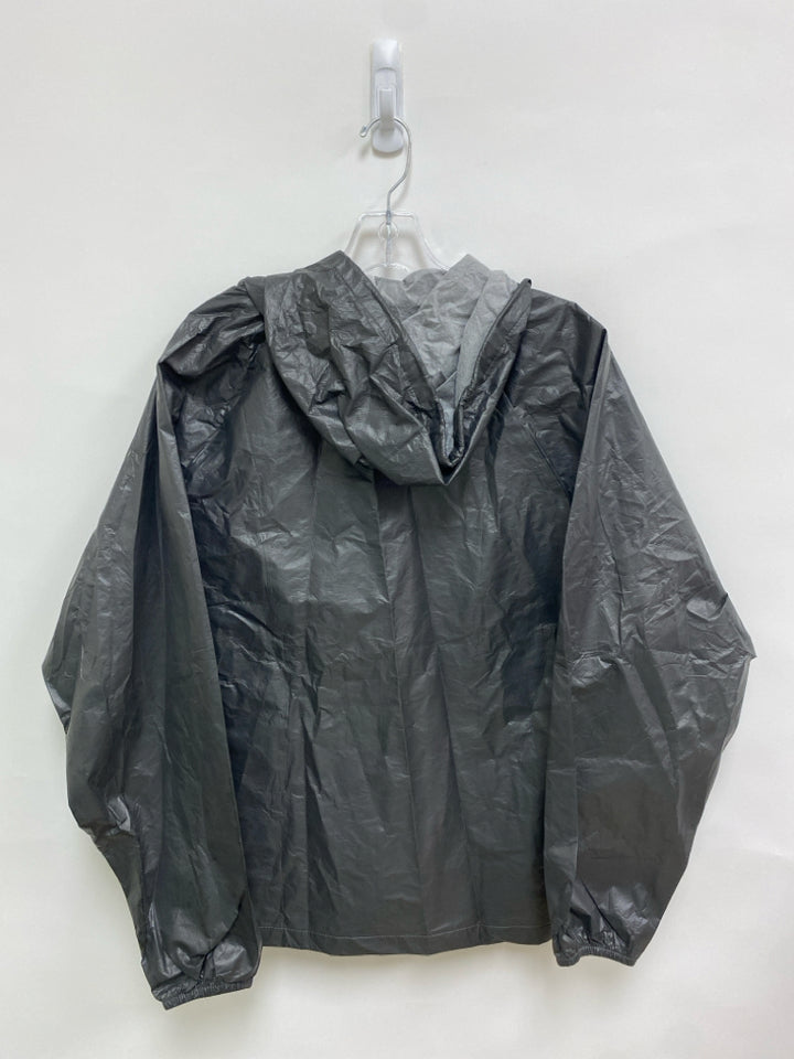 Size M Charcoal Hooded Zip Down Ladies Jacket