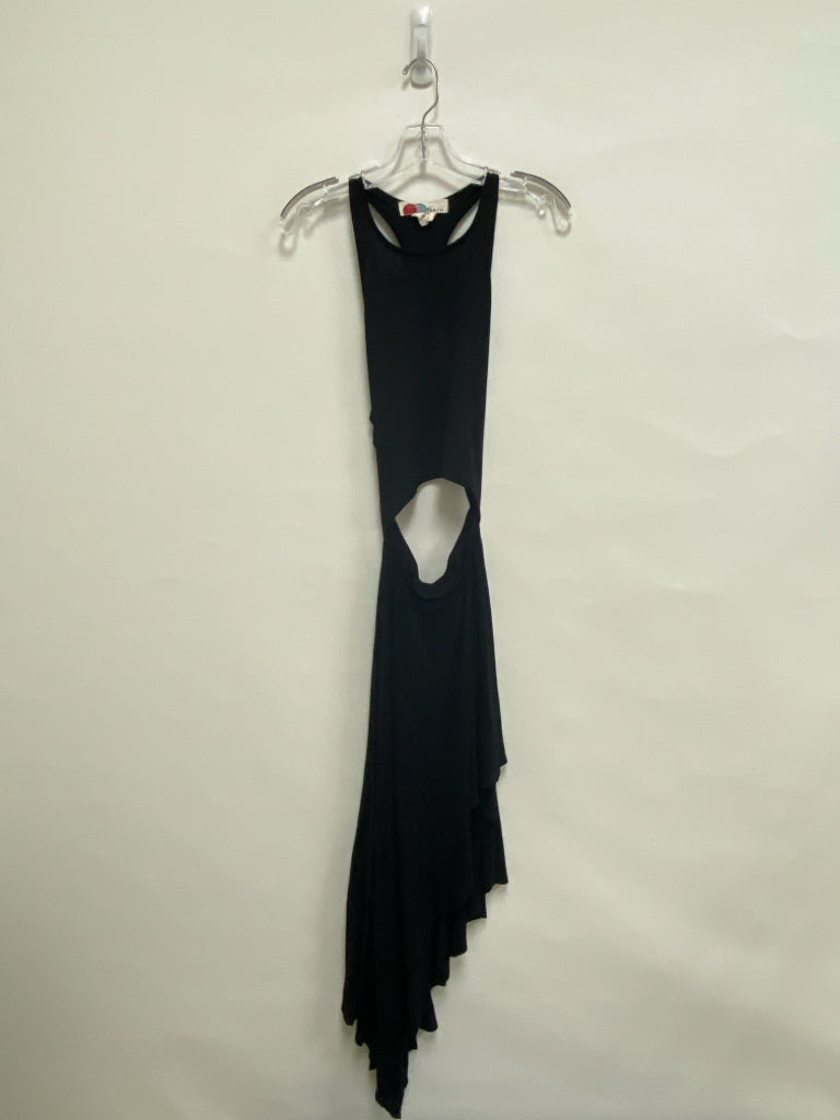 FP Beach Size S Black Ribbed Sleeveless Ladies Dress