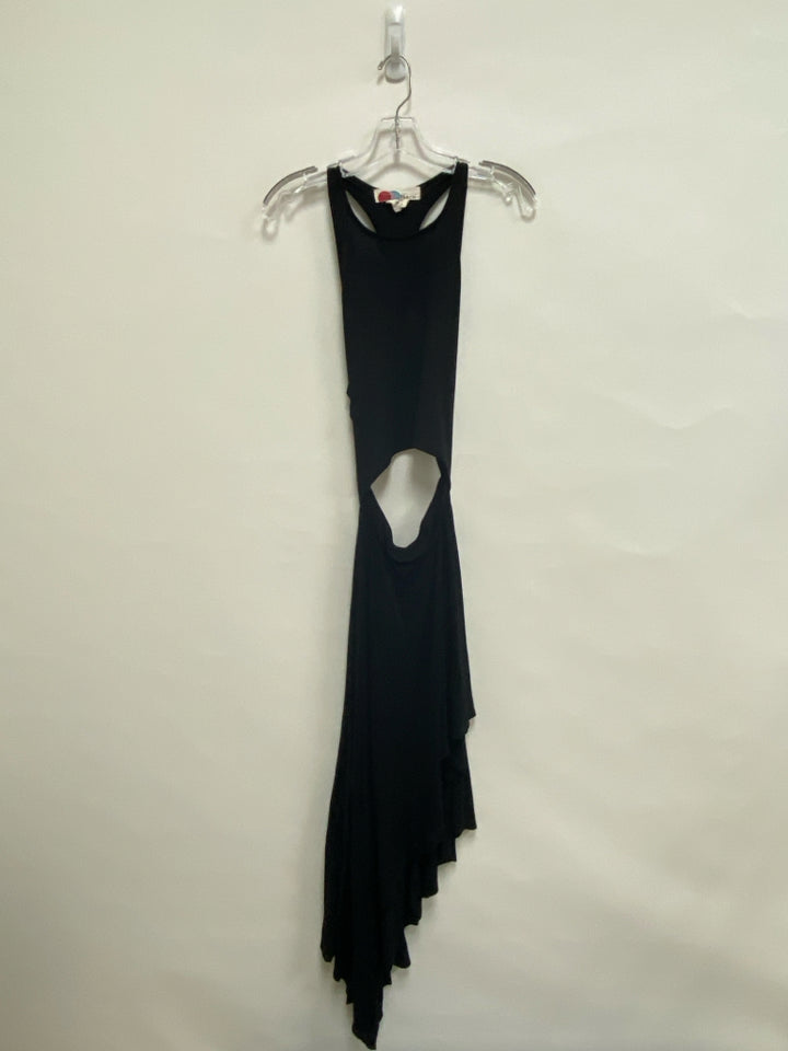 FP Beach Size S Black Ribbed Sleeveless Ladies Dress