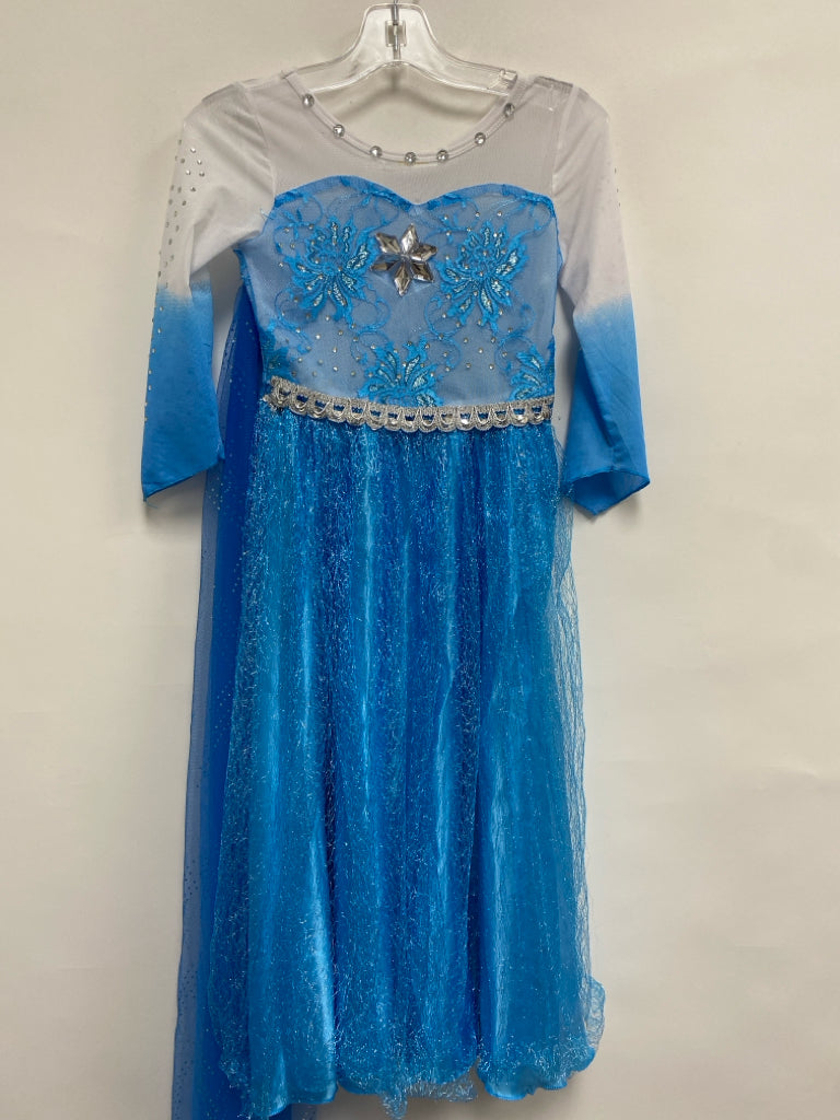 SIZE 6/7 White Turquoise Princess Girl&