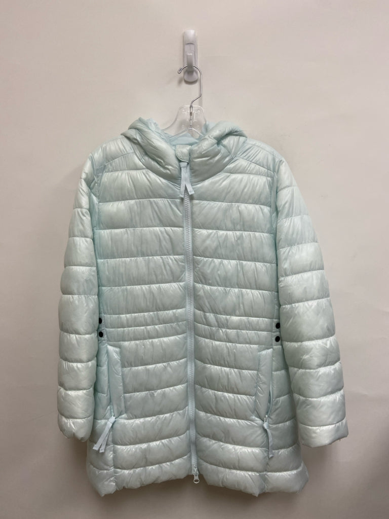 NWT Swiss Tech Size M Pale Aqua Hooded Puffer Ladies Jacket