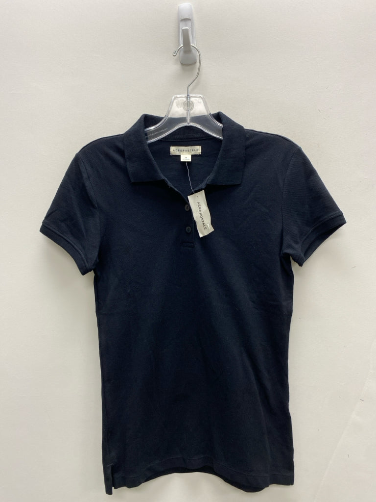 NWT Aeropostale Size M Black Polo Ladies Top