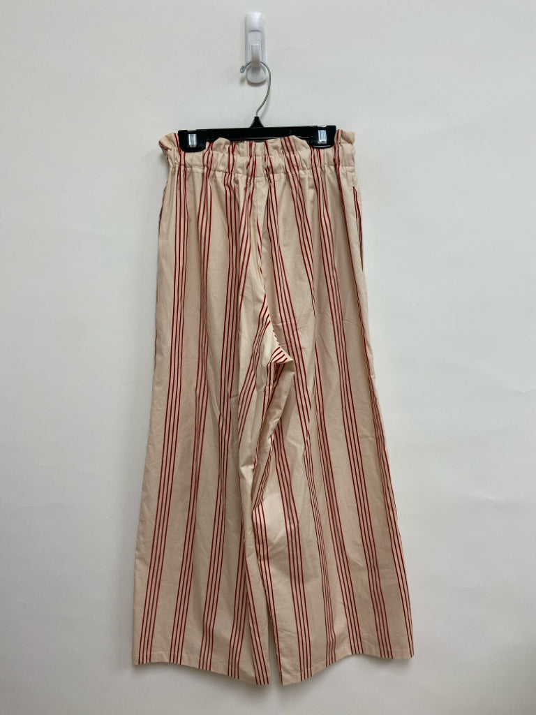 Size XS Beige Red Stripes Pull-on Ladies Pants
