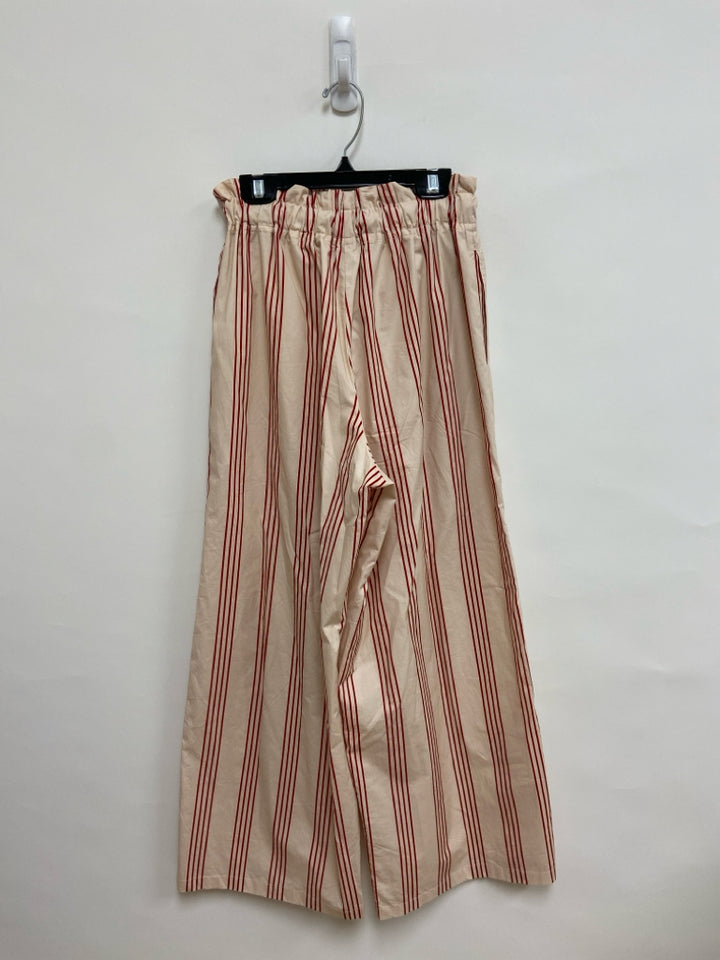 Size XS Beige Red Stripes Pull-on Ladies Pants