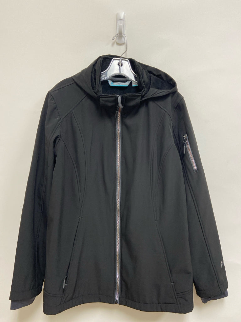 Free Country Size 1X Black Hooded Zip Down Lined Plus Size Jacket