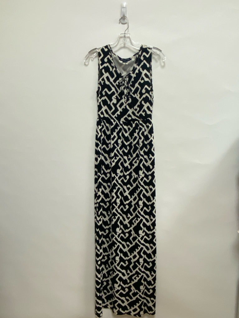 French Connection Size 4 Black White Sleeveless Ladies Dress