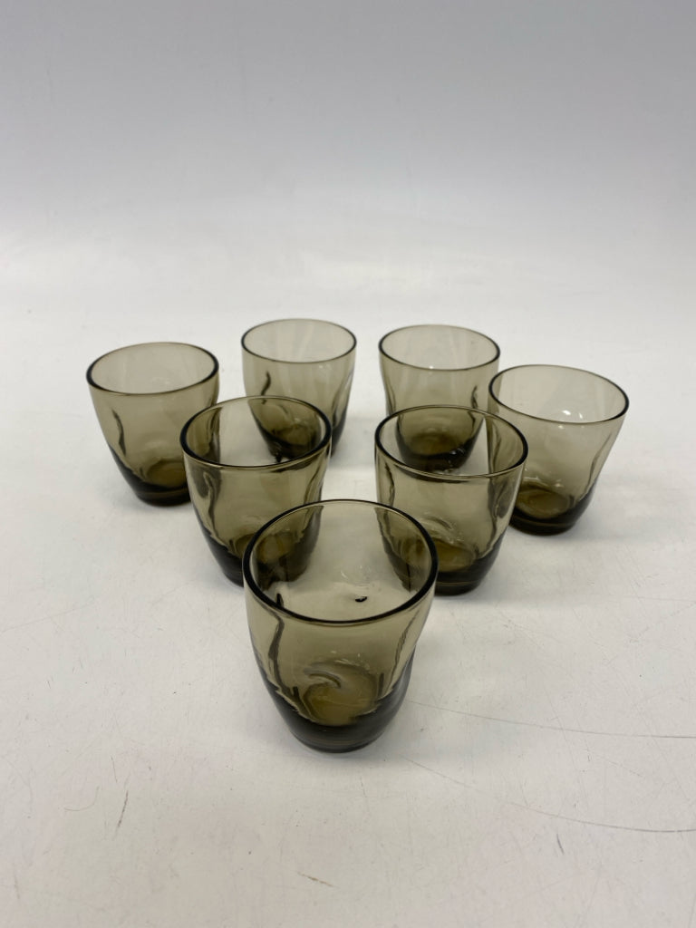 Brown Pinched Glassware