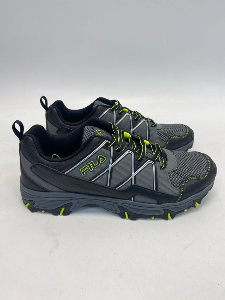 NWOT Fila Size 9 Gray Lime Green Lace-Up Men&