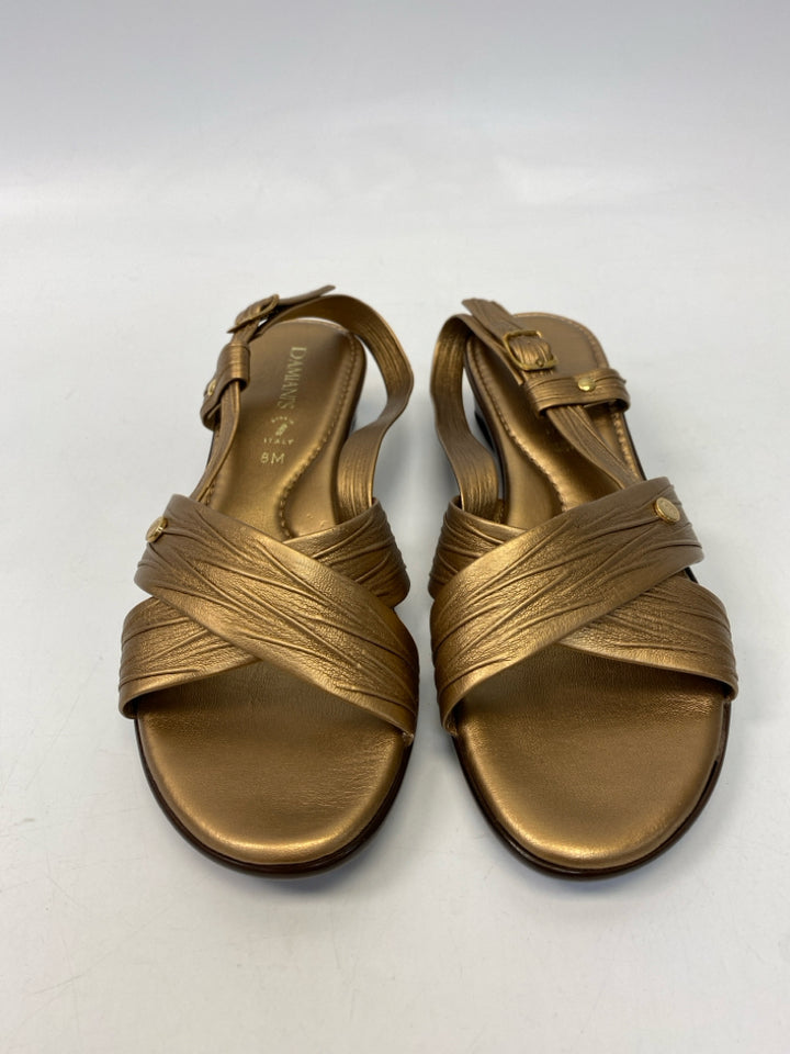 Size 8 Bronze Crisscross Sandals