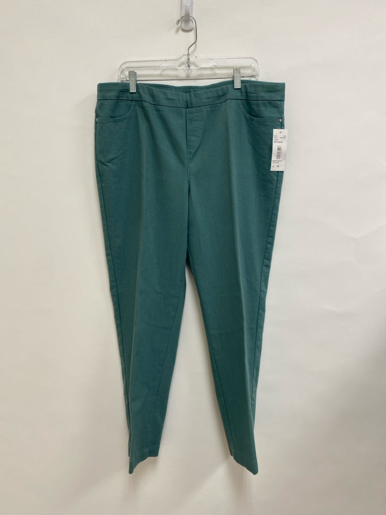 NWT N TOUCH  SIZE  16 Dark Seafoam Pull-on Plus Size Pants