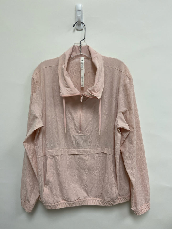 Lululemon Size 10 Pale Pink Texture Pullover Athletic Jacket