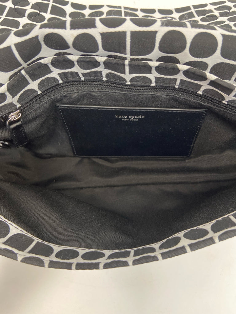 Kate Spade Pale Gray Black Dot(s) Crossbody