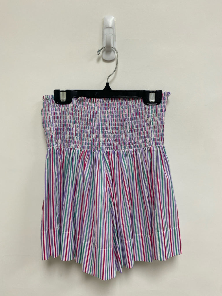 KOCH Size XS Aqua/White Lavender/Pink Smocking Ladies Shorts