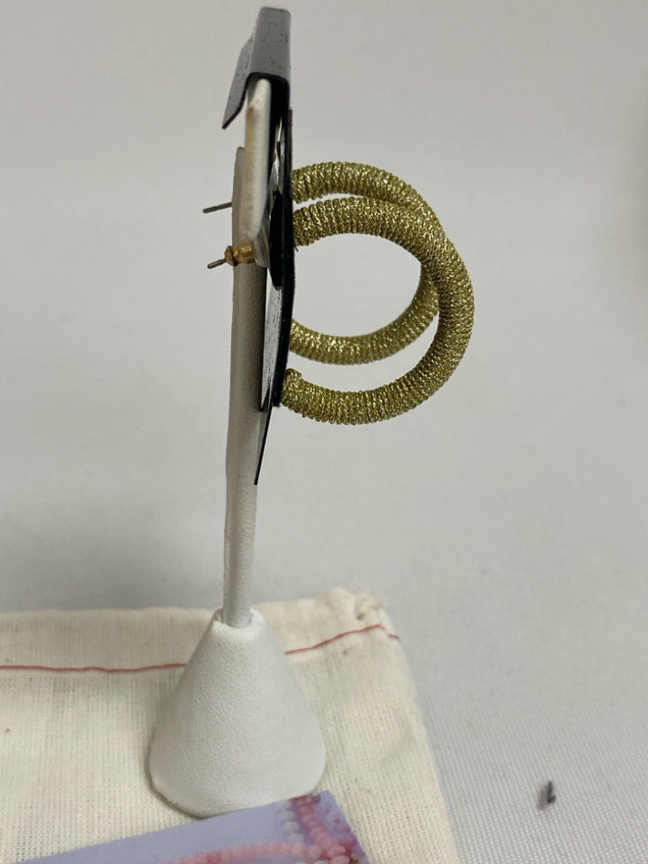 Gold Color Woven Earrings