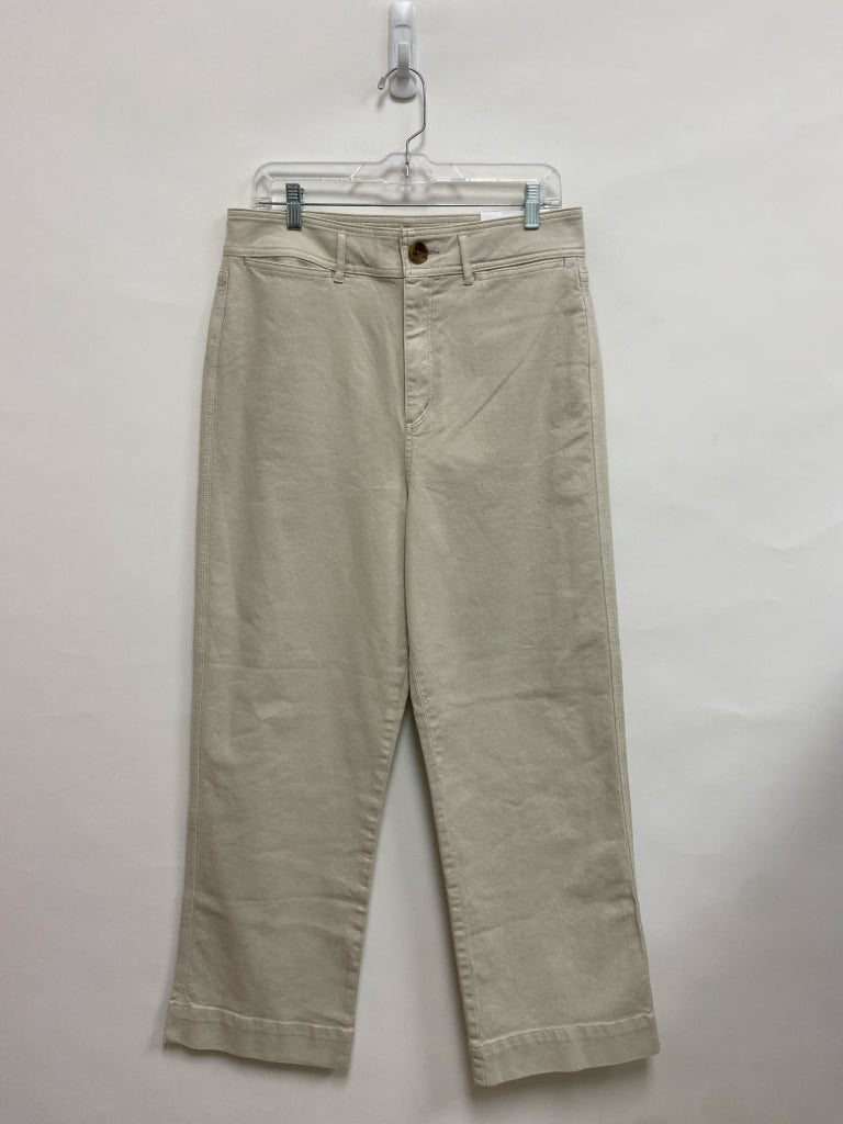NWT LOFT Size 30 Cream Wide Leg Ladies Jeans