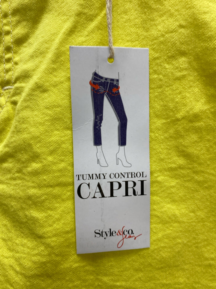 NWT Style &amp; Co. Size 10 Yellow Cropped Ladies Jeans