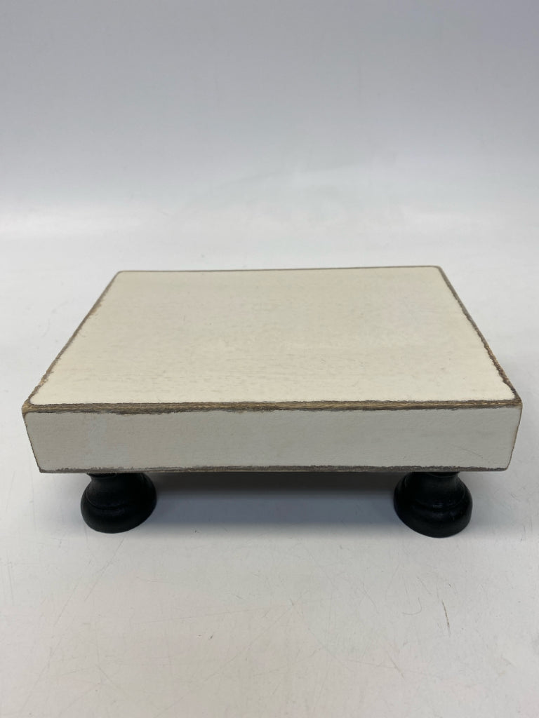 Cream Brown Distressed Wood Misc. Home Item