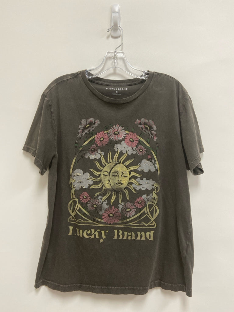 Lucky Brand Size M Mocha Sunburst Ladies Top