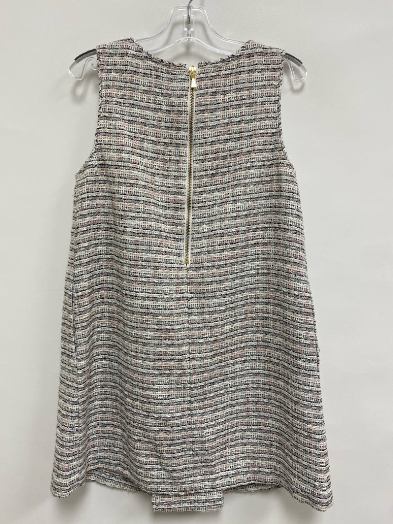 Kate Spade SIZE 10 White Black/Pink Sleeveless Tweed Girl&