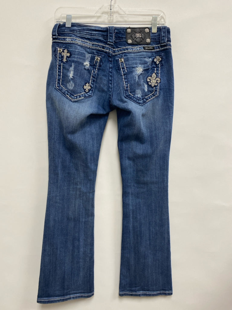 Miss Me Size 27 Blue Denim Distressed Ladies Jeans