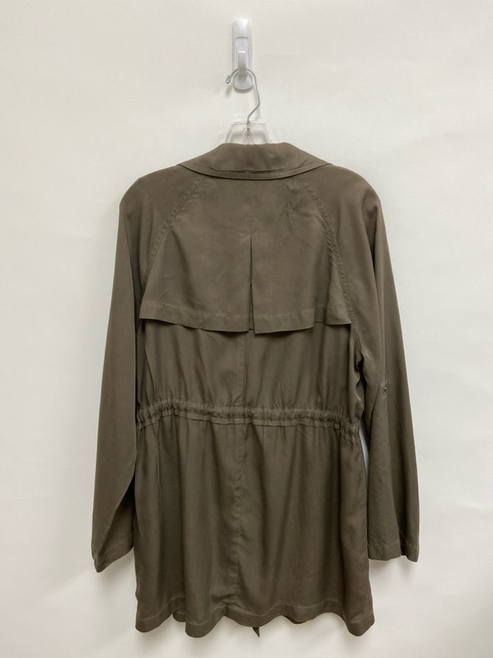 LOFT Size M Dark Taupe Zip Down Ladies Jacket