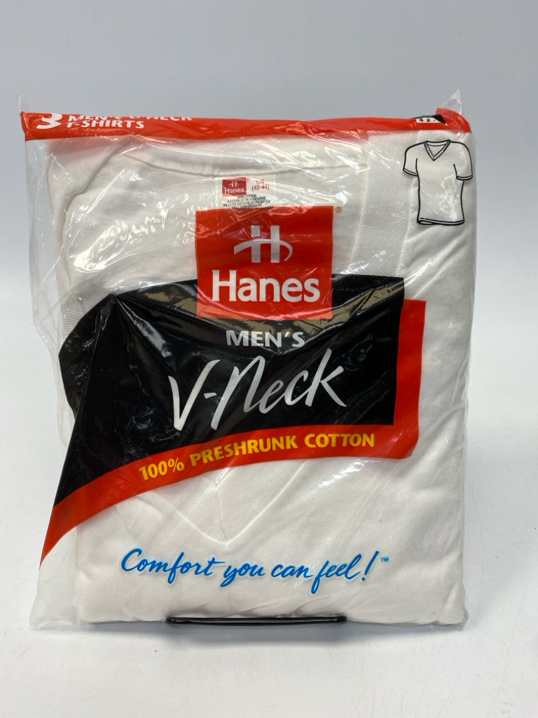 NEW/PKG Hanes Size L White Men&