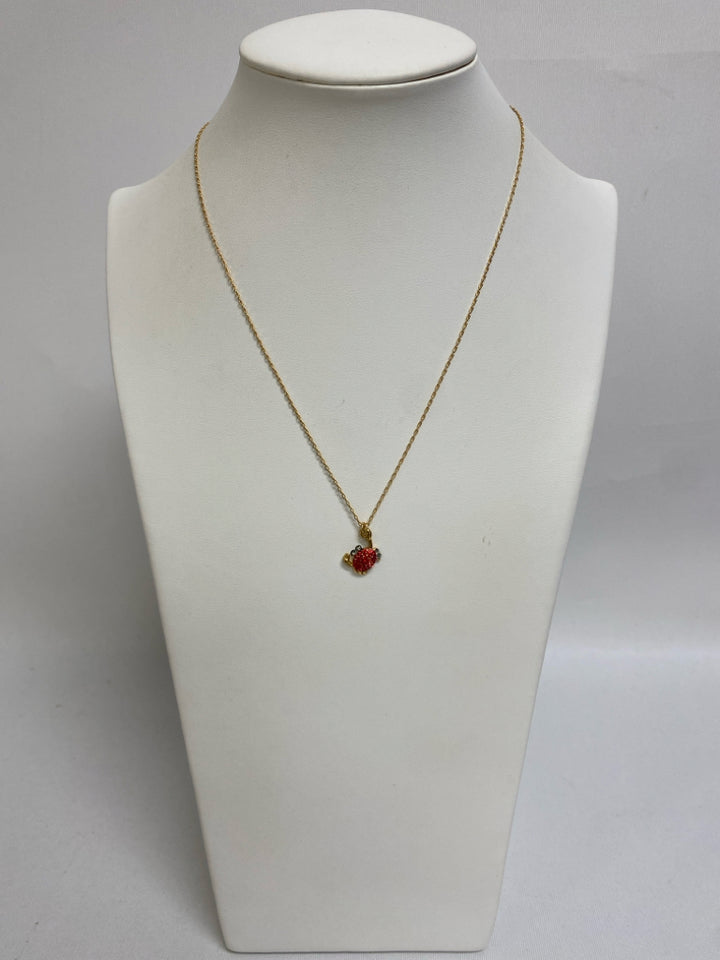 NWT Kate Spade Gold Color Red Crab(s) Necklace