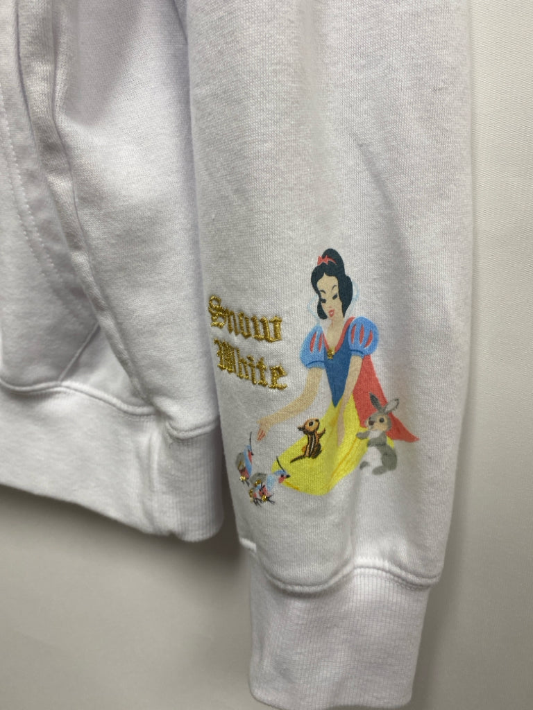 Disney Size M White Multi Color Hooded Ladies Sweatshirt