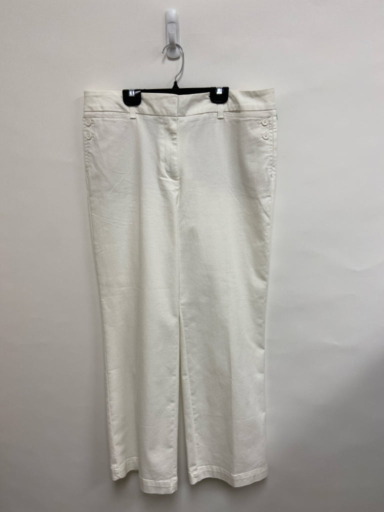 Talbots Size 14 White Ladies Pants