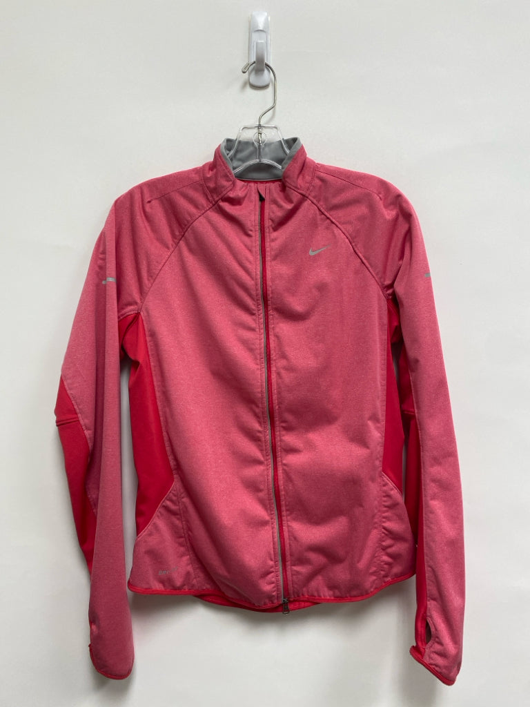 Nike Size M Pink Mottled Zip Down Athletic Jacket