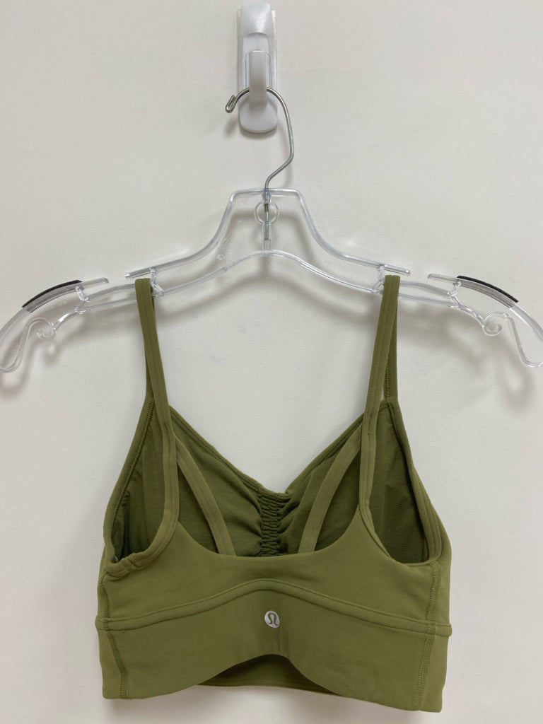 Lululemon Size 4 Olive Green Athletic  Bra