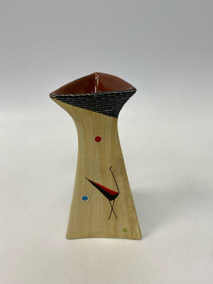 Cream Multi Color Vase