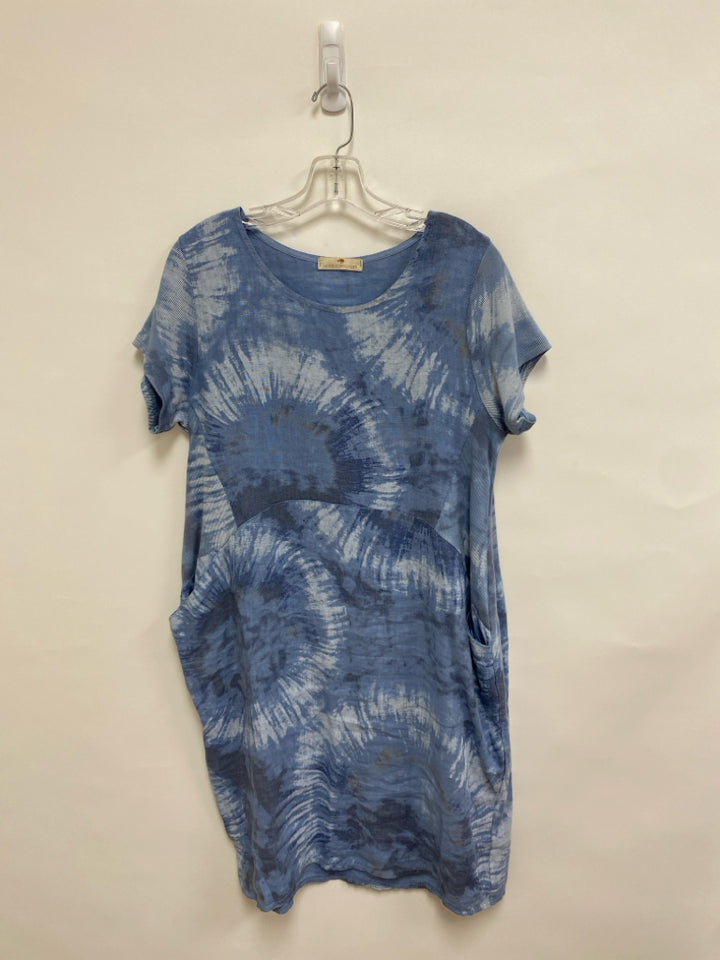 LANDS DOWNUNDER Size S Blue Brown Ladies Dress