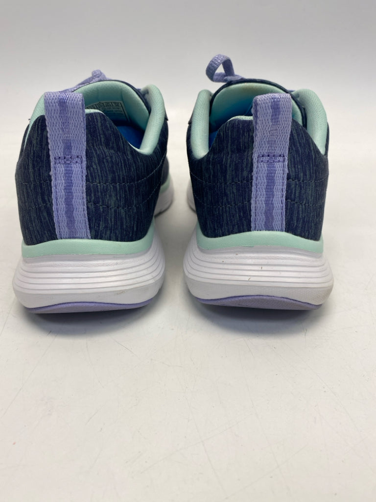 Skechers US Shoe Size 7.5 Blue Aqua Lace-up Sneakers